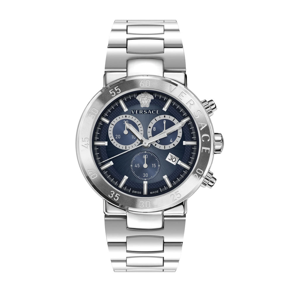 Versace Urban Mystique Chronograph 43mm Stainless Steel Band