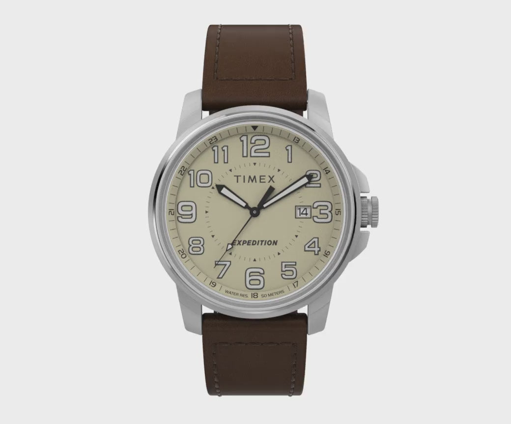 Timex Expedition Date 40mm Leather Band