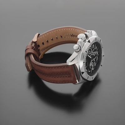 Police Electrical Multifunction 46mm Leather Band