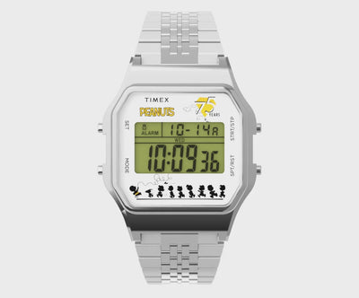 Timex Timex X Peanuts® T80 75Th Anniversary Edition Digital 34mm Stainless Steel Band