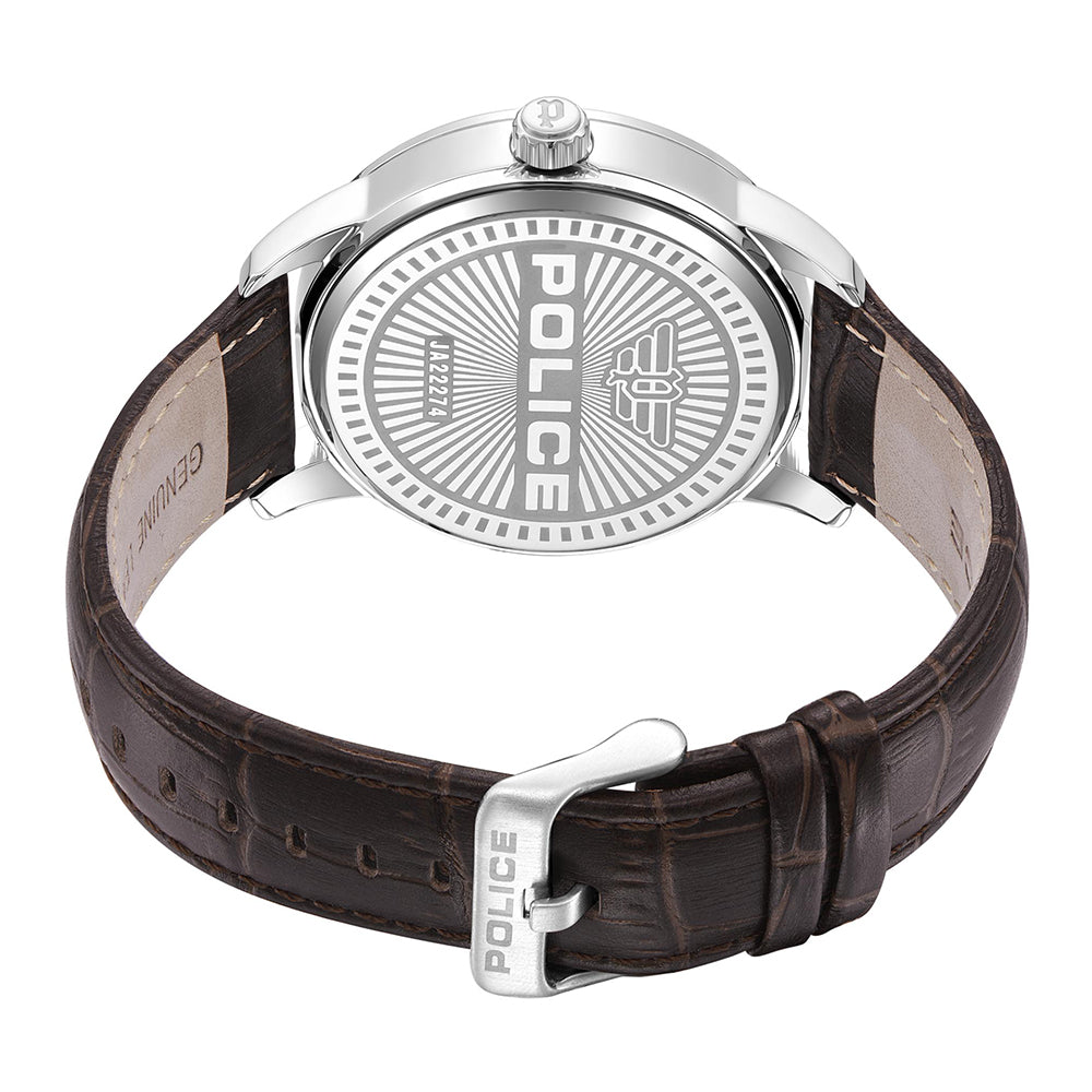 Police Raho 3-Hand 44mm Leather Band