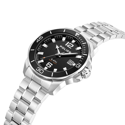 Police Thornton Date 43mm Stainless Steel Band