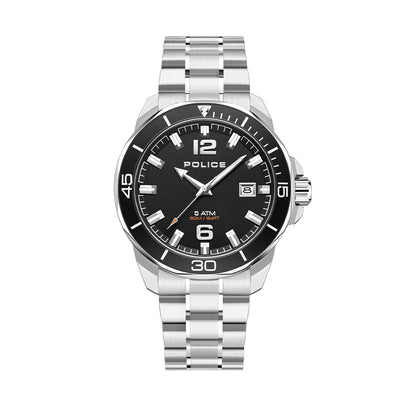 Police Thornton Date 43mm Stainless Steel Band