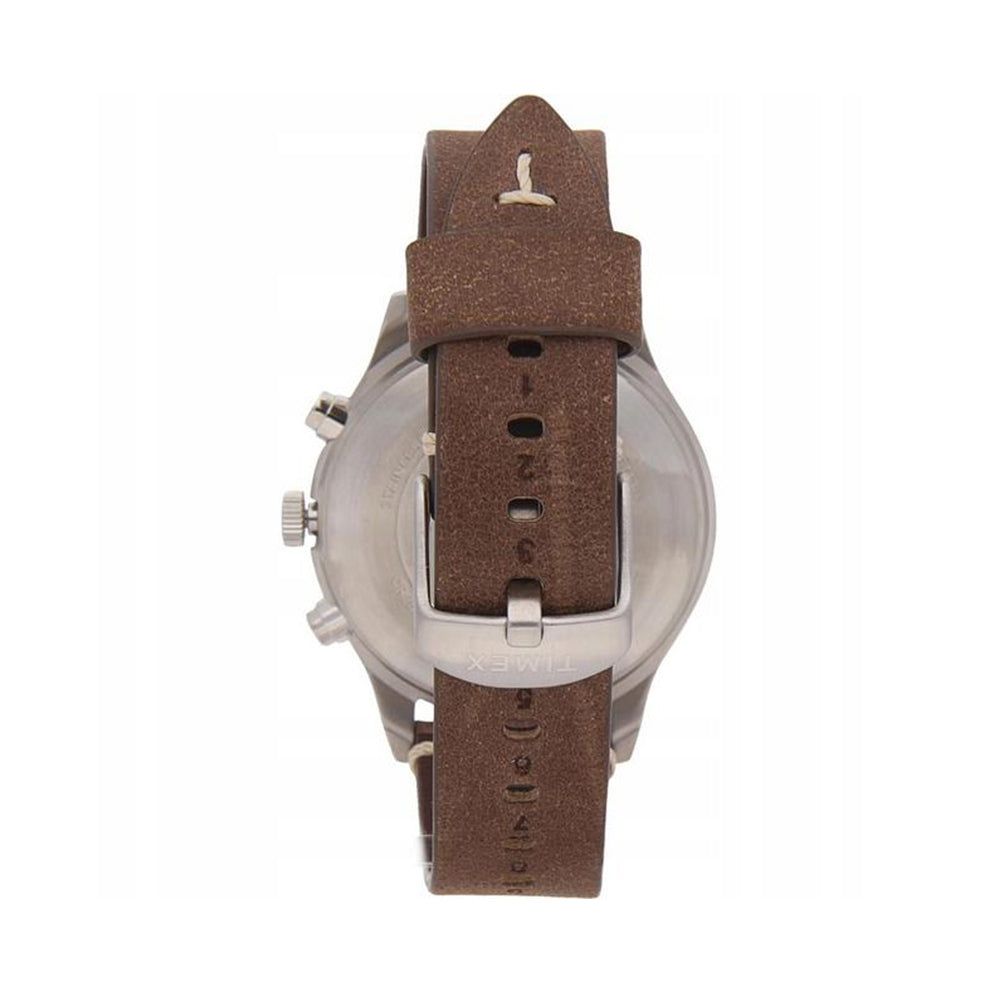 Mk1 steel chronograph 42mm leather strap watch best sale