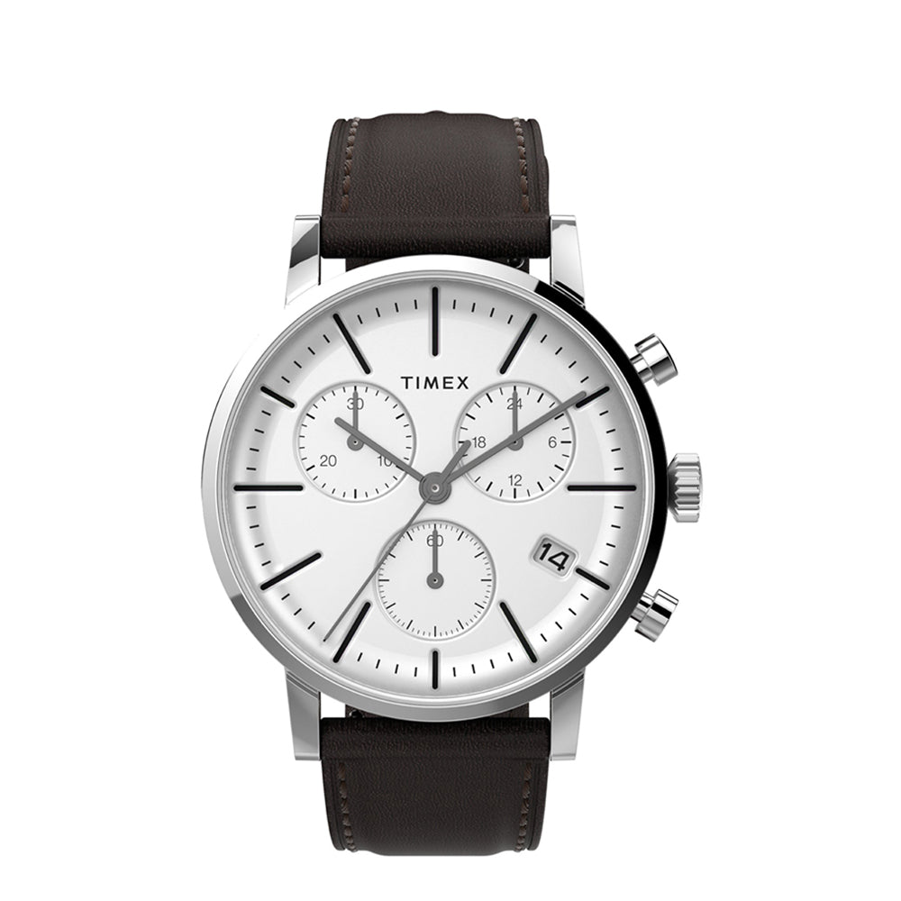 Timex Midtown Chronograph 40mm Leather Band – Watch Republic PH