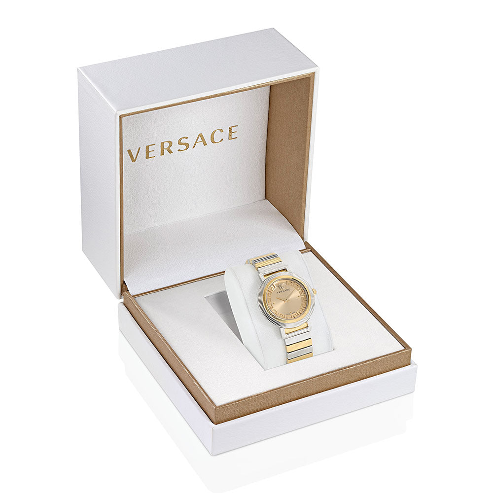 Versace Greca Chic 2-Hand 44mm Stainless Steel Band